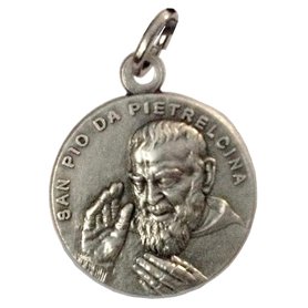 Médaille de Saint Pio de Pietralcina (Père Pio) - Fabriquée en haut Relief - 100 Made in Italy