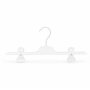 Kiroplast Lot de 10 cintres blancs pour pantalon pince béquilles gain de place cintres en plastique pinces clips jupes cintres j