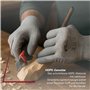 Gants Résistants aux Coupures Niveau 5 (4X43C) Taille L – Confort 3D Fit, Prise Ferme, Smart Touch, Fins et Légers,