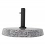 FRANKYSTAR Pierre - Base pour parasol de jardin rond Ø45 cm Pied de 25 kg pour parasols en pierre grise