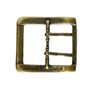 Cattaneo Accessori Metallici Boucle en ZAMA pour ceintures de 45 mm avec double ardillon - Fabriqué en Italie - Laiton antique -