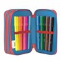 Franco Cosimo Panini Super Mario - Trousse d'école Officielle Super Mario, Trousse 3 Compartiments Enfant et Fille avec kit de P