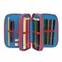 Franco Cosimo Panini Super Mario - Trousse d'école Officielle Super Mario, Trousse 3 Compartiments Enfant et Fille avec kit de P