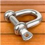 GATE14® Manille en Acier Inoxydable avec Tige filetée Amovible, Forme D, Ø 4 mm - 2 pièces