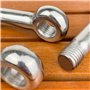 GATE14® Manille en Acier Inoxydable avec Tige filetée Amovible, Forme D, Ø 4 mm - 2 pièces