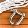 GATE14® Manille en Acier Inoxydable avec Tige filetée Amovible, Forme D, Ø 4 mm - 2 pièces