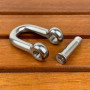 GATE14® Manille en Acier Inoxydable avec Tige à vis cachée, Forme D, Ø 10 mm - 2 pcs.