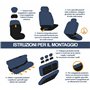 Auto Accessori Lupex - Housse de siège Auto, Compatible Housse de siège Auto pour 500L, Noir Rouge, Made in Italy, pour sièges A