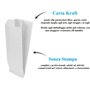 VIRSUS 200 Sacs Blancs en Papier Kraft Alimentaire 14x30 - Enveloppes Idéales pour Pain, Gâteaux et Alimentation