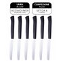IPEA Couteaux de Table à Steak - Lot de 6 - Couteau Tranchant Bout Rond en Acier Inoxydable pour Couper la Viande et les Aliment