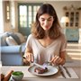 IPEA Couteaux de Table à Steak - Lot de 6 - Couteau Tranchant Bout Rond en Acier Inoxydable pour Couper la Viande et les Aliment