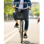 IPEA Panier de Vélo Avant en Maille Métallique Noire - 21 x 24 cm - Panier Porte-Bagages pour Vélo Classique et VTT - Léger, Rob