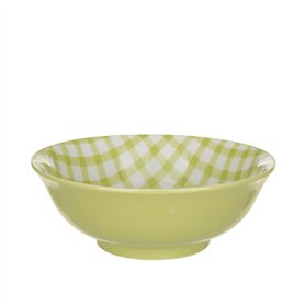 Saladier 21 cm vert Vichy