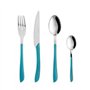 Lot de 24 couverts acier manche bleu Aphrodite