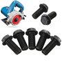 Alamor 1Pcs Scie Boulon De Lame M8 X 18 mm Gauche Filetage Tête Hexagonale Black Metal Bride