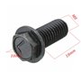 Alamor 1Pcs Scie Boulon De Lame M8 X 18 mm Gauche Filetage Tête Hexagonale Black Metal Bride