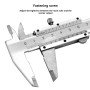 Pied à coulisse de haute précision en acier au carbone métal Vernier pied à coulisse micromètre jauge outil de mesure 0-150mm