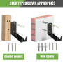 2PCS Support Velo Mural Horizontal Support mural pour vélo 3 EN 1 Fixation sur Mur avec Support et Patins de Protection Murale p