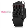 Clavier de Jeu RVB à Une Main, 5 Touches multimédia Mini Clavier mécanique de Jeu à 35 Touches USB Filaire Arc-en-Ciel Clavier d