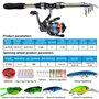 NEWFUN Canne a Peche Mer, Set de Pêche Complet Débutant, Set de Cannes et Moulinets avec Ligne/Accessoires appâts/Mallette de Tr