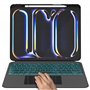 Étui de clavier pour iPad Pro 13" M4 2024 - Éclairage 7 couleurs - Pavé tactile magnétique amovible avec porte-stylo - 13 pouces