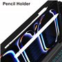 Étui de clavier pour iPad Pro 13" M4 2024 - Éclairage 7 couleurs - Pavé tactile magnétique amovible avec porte-stylo - 13 pouces