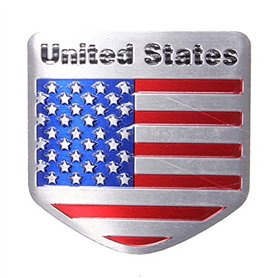C-FUNN USA Drapeau Métal Auto Refitting Voiture Insigne Emblème Sticker Autocollant