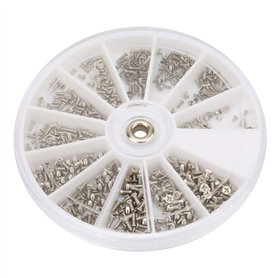 600PCS M1.0 M1.2 M1.4 M1.6 Ensemble De Vis à Tête Plate Croisée En Acier Inoxydable