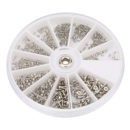 600PCS M1.0 M1.2 M1.4 M1.6 Ensemble De Vis à Tête Plate Croisée En Acier Inoxydable
