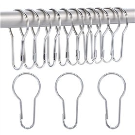 LEBQ 40 Pack Anneaux de Rideau de Douche Crochets Suspendus pour Tri et Organisation