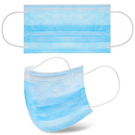 M / un masque de protection à 3 couches de protection jetable avec boucle d'oreille