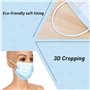 M / un masque de protection à 3 couches de protection jetable avec boucle d'oreille, paquet de 100