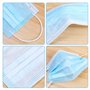 M / un masque de protection à 3 couches de protection jetable avec boucle d'oreille, paquet de 100