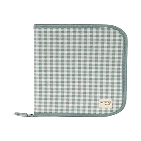 Walking Mum. Livre de naissance I Love Vichy. Housse porte-documents pour bébé avec poches transparentes et fermeture éclair. Co