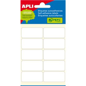Apli Mini étiquettes 19 x 19 x 40 mm – BLANC (Lot de 60)