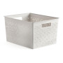 TATAY Bohol Boîte de rangement rectangulaire en polypropylène sans BPA 100 % plastique recyclé Blanc Dimensions 30 x 39 x 21