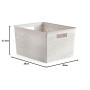TATAY Bohol Boîte de rangement rectangulaire en polypropylène sans BPA 100 % plastique recyclé Blanc Dimensions 30 x 39 x 21,5 c