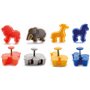 Ibili 734700 Lot de 4 emporte-pièces avec poussoir Safari