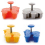 Ibili 734700 Lot de 4 emporte-pièces avec poussoir Safari