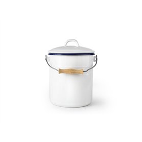 IBILI - Seau à Compost avec Couvercle 6 litres en Acier émaillé