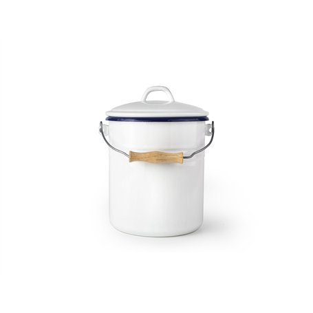 IBILI - Seau à Compost avec Couvercle 6 litres en Acier émaillé