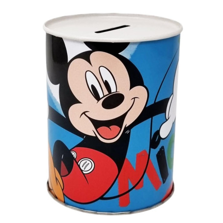 Disney Tirelire Mickey Mouse en métal étain non ouvert 11 x 8 cm