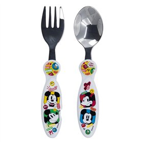 COUVERTS EN MÉTAL POUR ENFANTS. 2 PIÈCES | MICKEY FUN-TASTIC