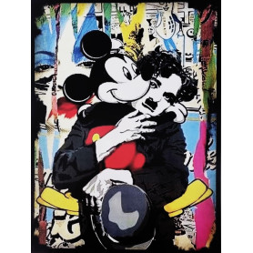 Disney Poster mural décoratif série dessin animé Mickey Mouse Charlie Chaplin Impression artistique sur papier couché 40 x 30 cm