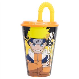 Stor Naruto Gobelet réutilisable avec couvercle et paille 430 ml