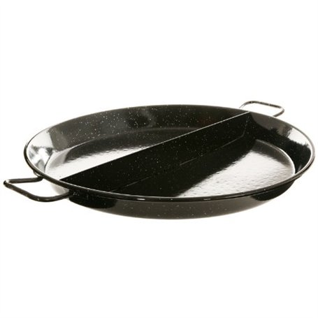 La Ideal émaillé Multigusto 2 Compartiment Poêle à Paella