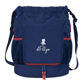 Sac à dos serré par des ficelles El Pulpo Blue marine 35 x 40 x 1 cm