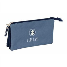 Trousse Fourre-Tout Triple El Pulpo   Bleu Blue marine 22 x 12 x 3 cm