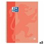 Cahier à Spirale Oxford CLASSIC EUROPEANBOOK Pêche A4 80 Volets (5 Unités)