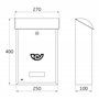 Amig - Boîte aux Lettres Extérieure en Acier Inoxydable Modèle 2 | Installation Facile avec Vis Incluses | Porte avec Serrure | 
